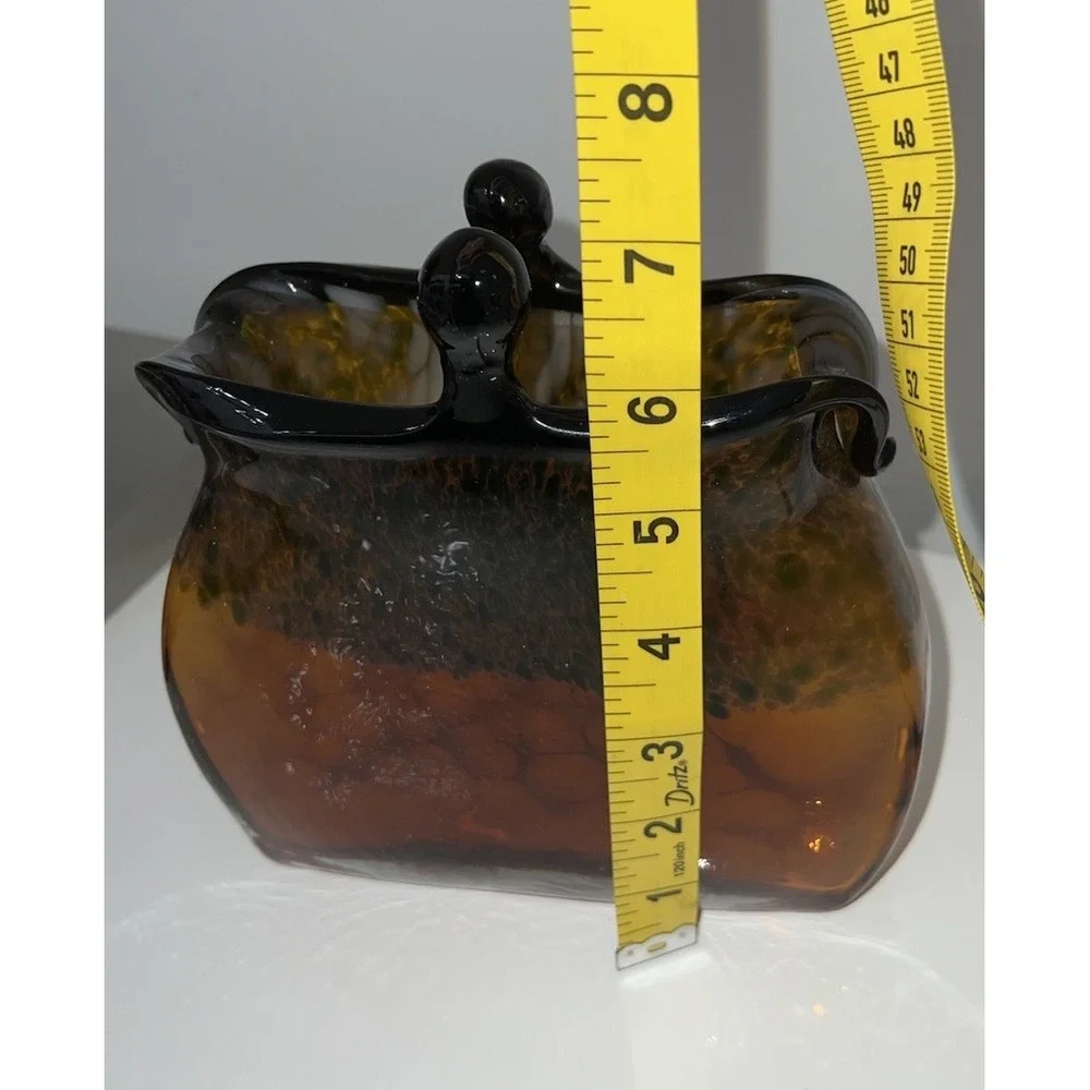 (7)BEAUTIFUL Murano Style Glass Purse/ Letter Holder 7